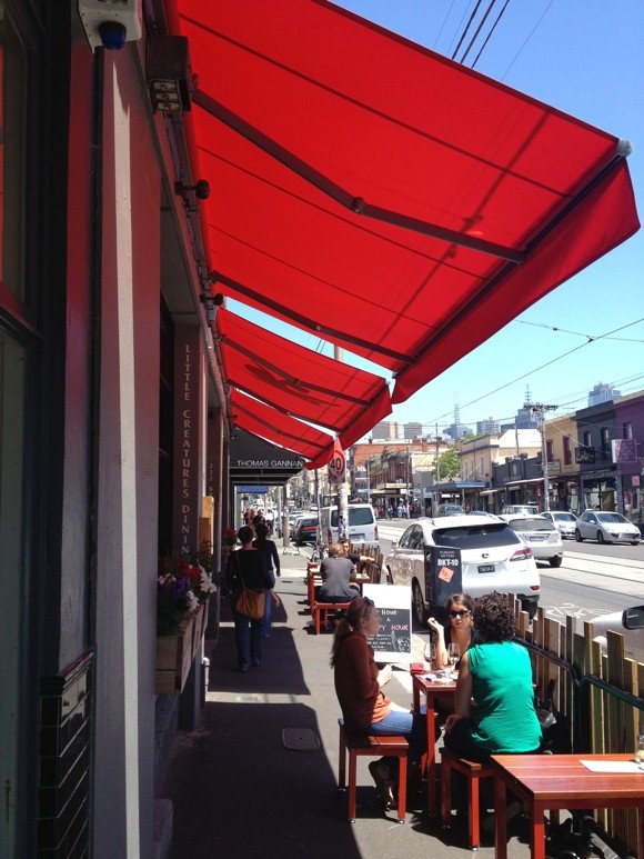 Red Sun Awning at Little Creatures Fitzroy